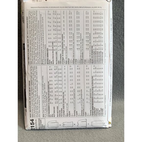 Simplicity 1960's Misses Shirt Skirt Coat Jacket Sewing Pattern sz 16-24 4159 - - Picture 3 of 3